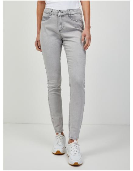Světle šedé skinny fit džíny