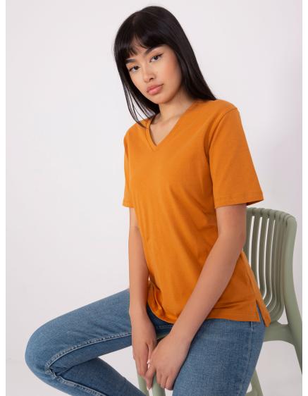 Dámské tričko s výstřihem do V PHITA tmavě oranžové
