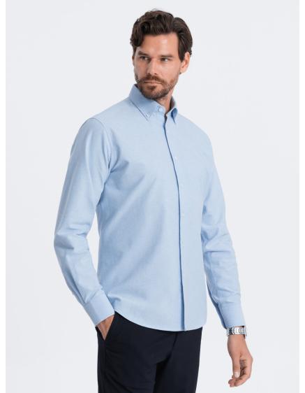 Pánská látková košile Oxford REGULAR V2 OM-SHOS-0114 modrá