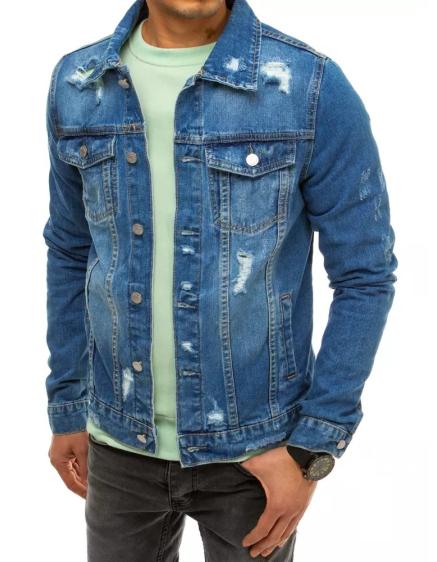Pánská džínová bunda modrá