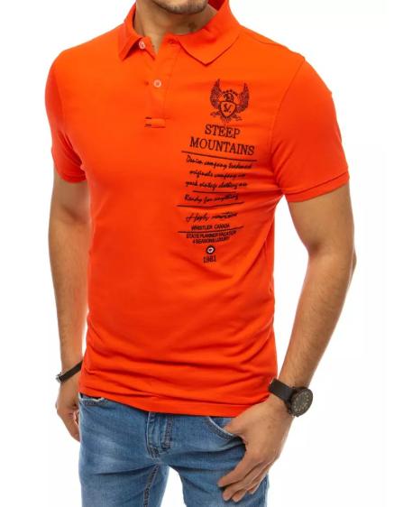 Pánské tričko s potiskem oranžové STEEP