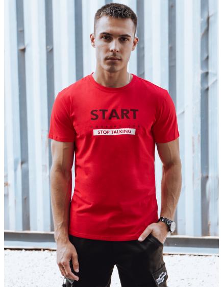 Pánské tričko s potiskem START červené