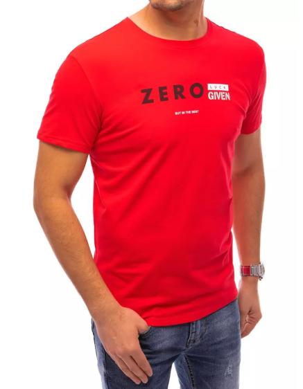 Pánské tričko s potiskem ZERO červené