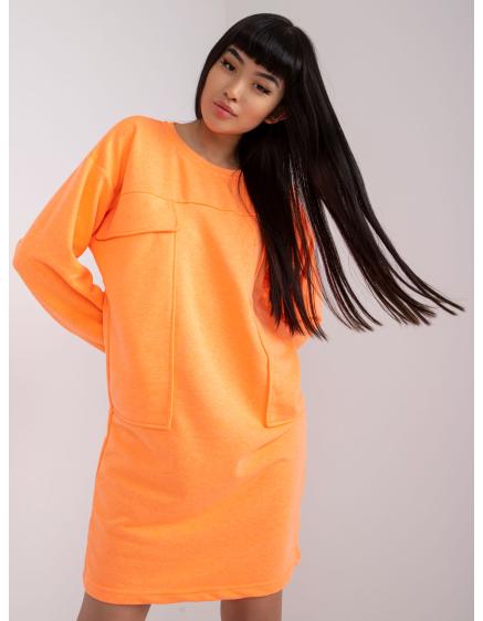 Dámské šaty s kapsami CARARRA oranžové