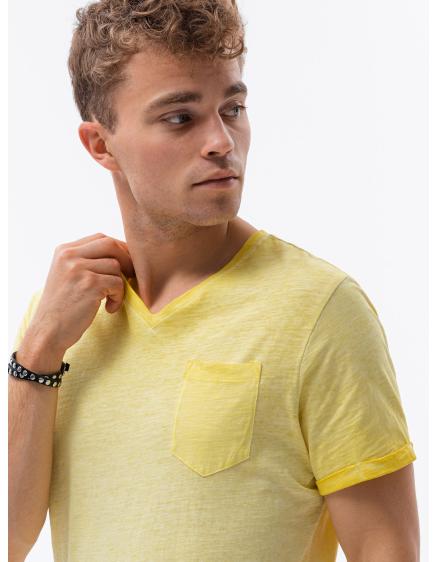 Pánské hladké tričko POMPEY žluté