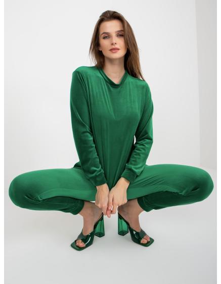 Dámský komplet s kalhotami Brenda RUE PARIS zelený